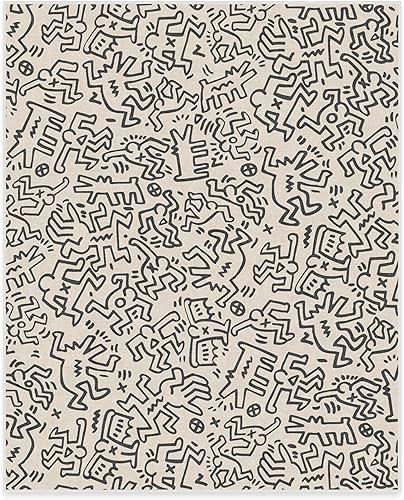 Miniatura 23 de RUGGABLE x Keith Haring - Alfombra lavable, estilo libre, color perla de 5 x 7, resistente a las manchas, antideslizante, con almohadilla estándar