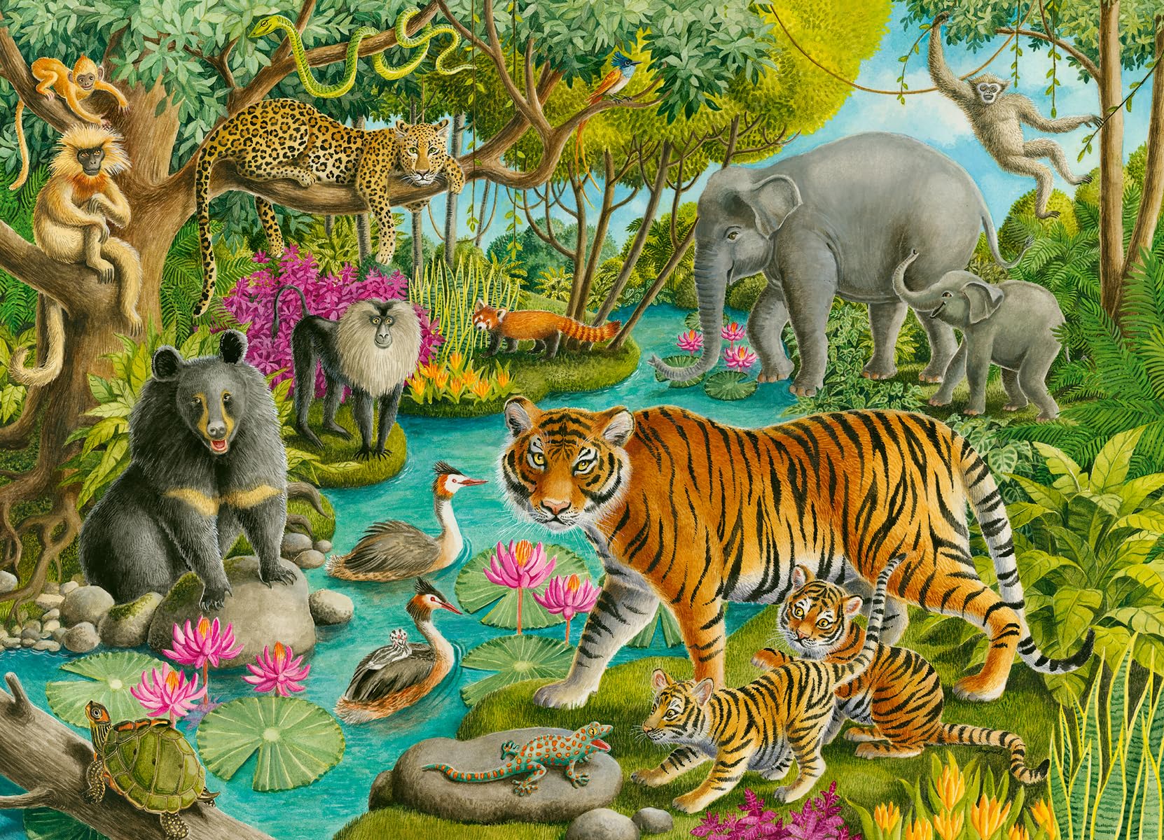 Ravensburger Animals of India 60 PiecePuzzles for Kids, Every Piece is Unique, Pieces Fit Together Perfectly