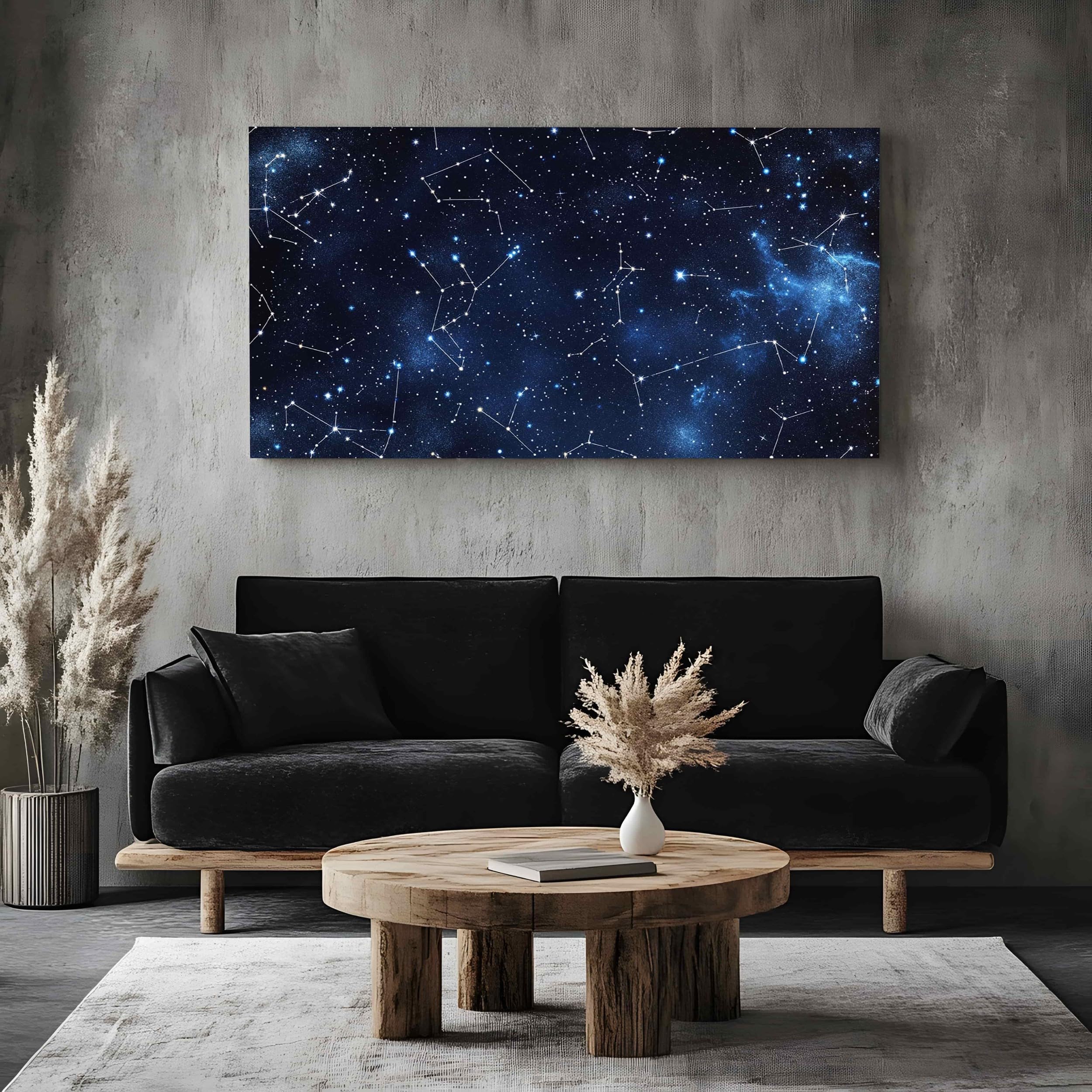 ZORYAN Quadri Moderni Costellazione Spaziale Grandi con Cornice 80x160cm