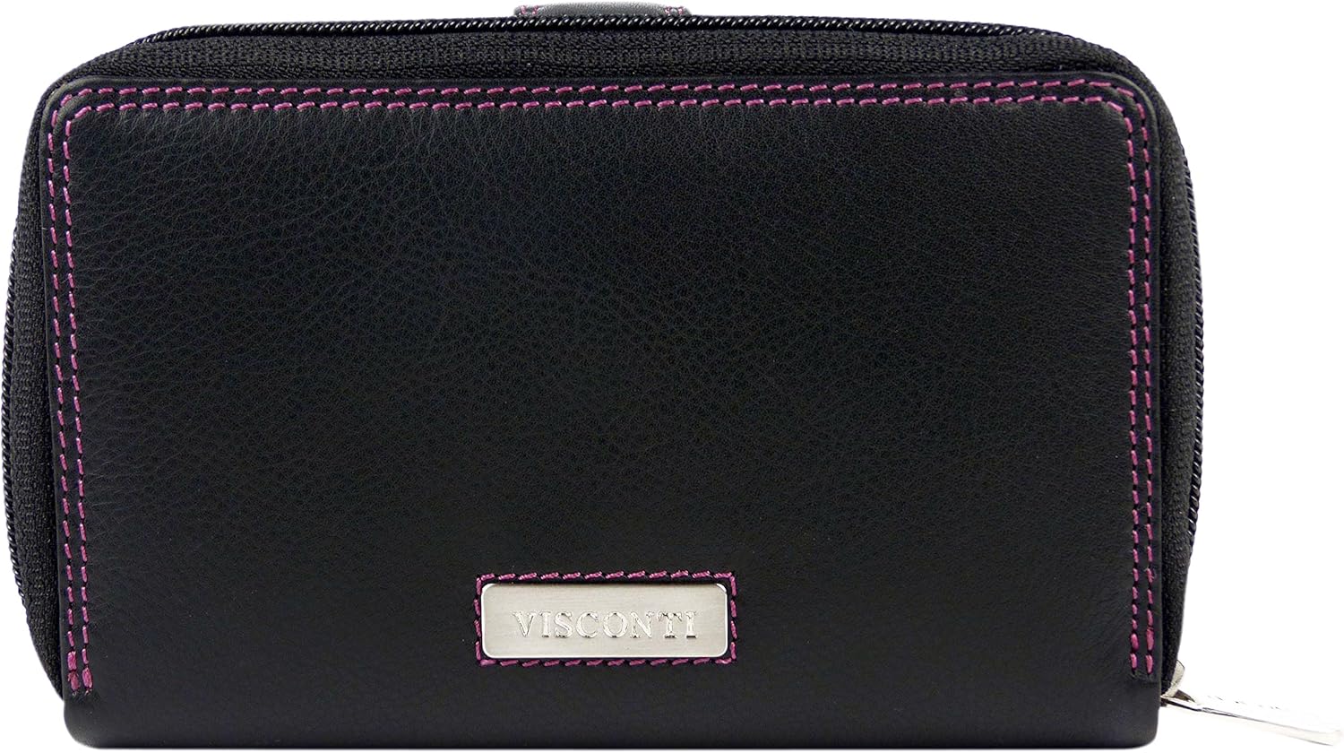 Visconti Women's Leather Purse Wallet - & Berry Colour - Gift Boxed Onesize Black