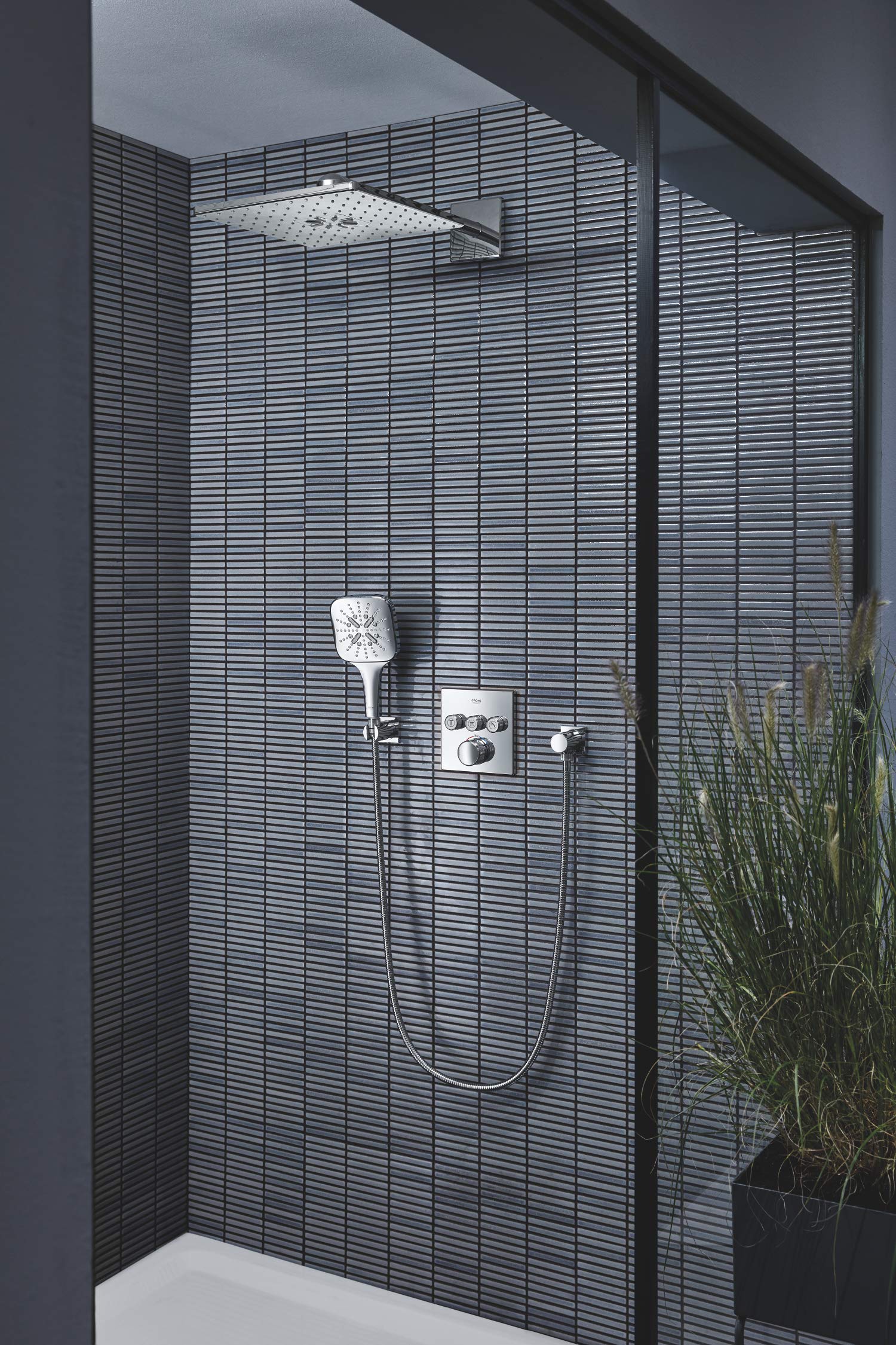 GROHE Rainshower 130 SmartActive Cube słuchawka prysznicowa 3 rodzaje strumienia, chrom, 26582000