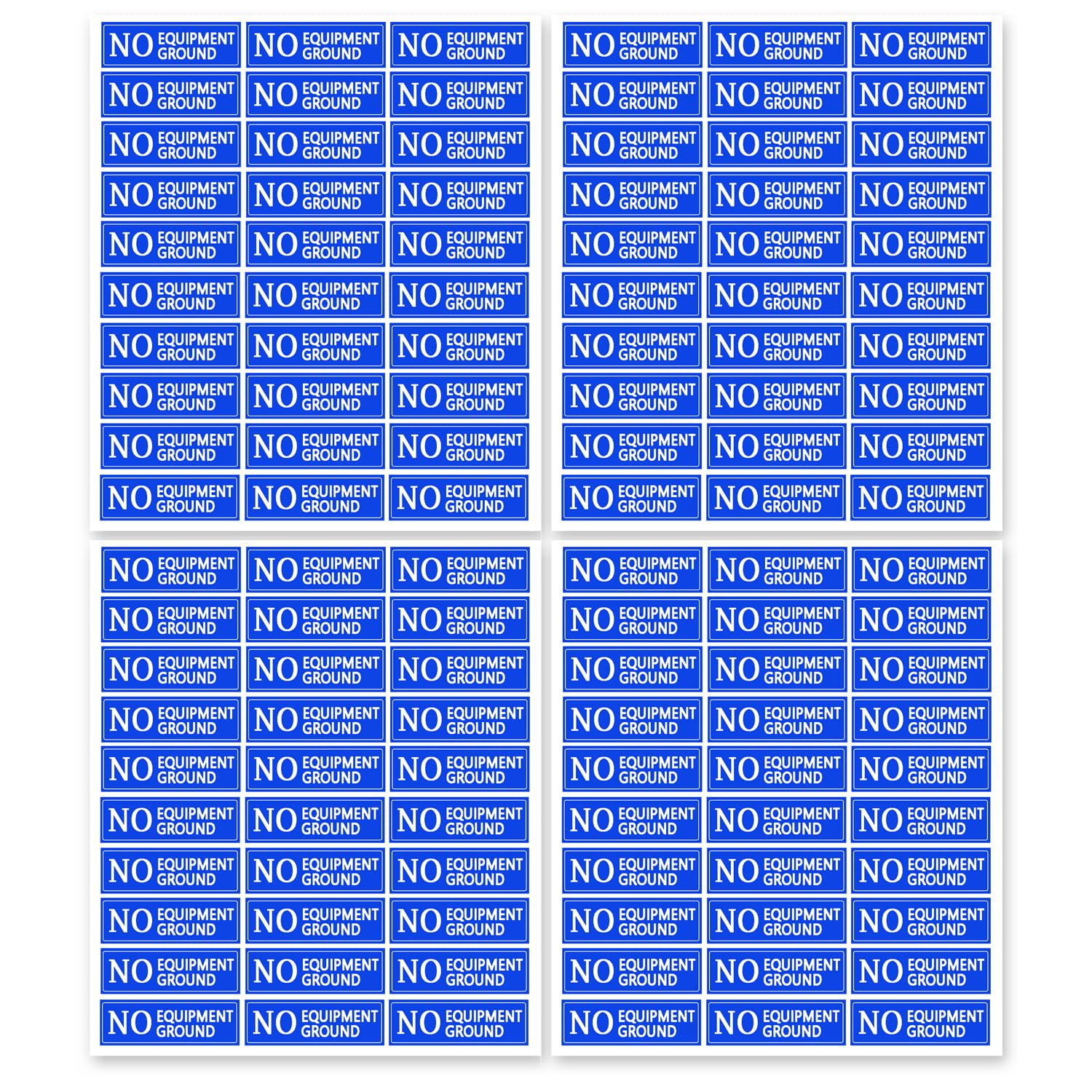 Remarkabel 120 Pcs Blue NO Equipment Ground Stickers, 1x0.25 Inch, GFCI/AFCI Protected Outlet Receptacle Plates, Paper, Rectangular, Solid, Outdoor, Stickers