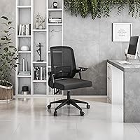 Vista 2 de Techni Mobili, Silla ergonómica negra de malla de oficina