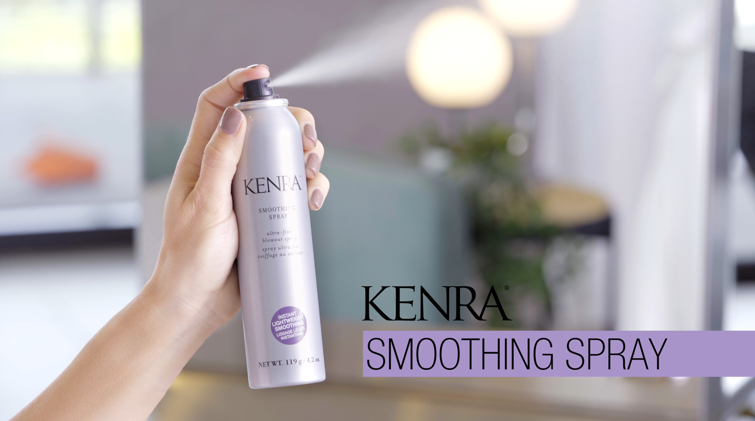 Kenra Professional Smoothing Spray | Ultra-Fine Blowout Spray | Heat Protectant | Provides Instant Smoothing For Fine To Medium Hair | Up to 3 Days of Frizz Control | Humidity Resistance | 4.2 oz.