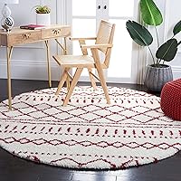 Vista 84 de SAFAVIEH Alfombra 9x12 - Colección Arizona Shag - Grande - Marfil y Beige, Diseño Marroquí Boho, No Desprende Pelo y Fácil de Limpiar, Ideal