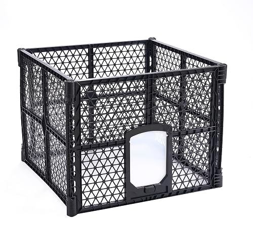 Lanco - Parque de 4 Paneles de Plástico con Puerta. Facil Montaje y Traslado. Resistente. para Interiores…