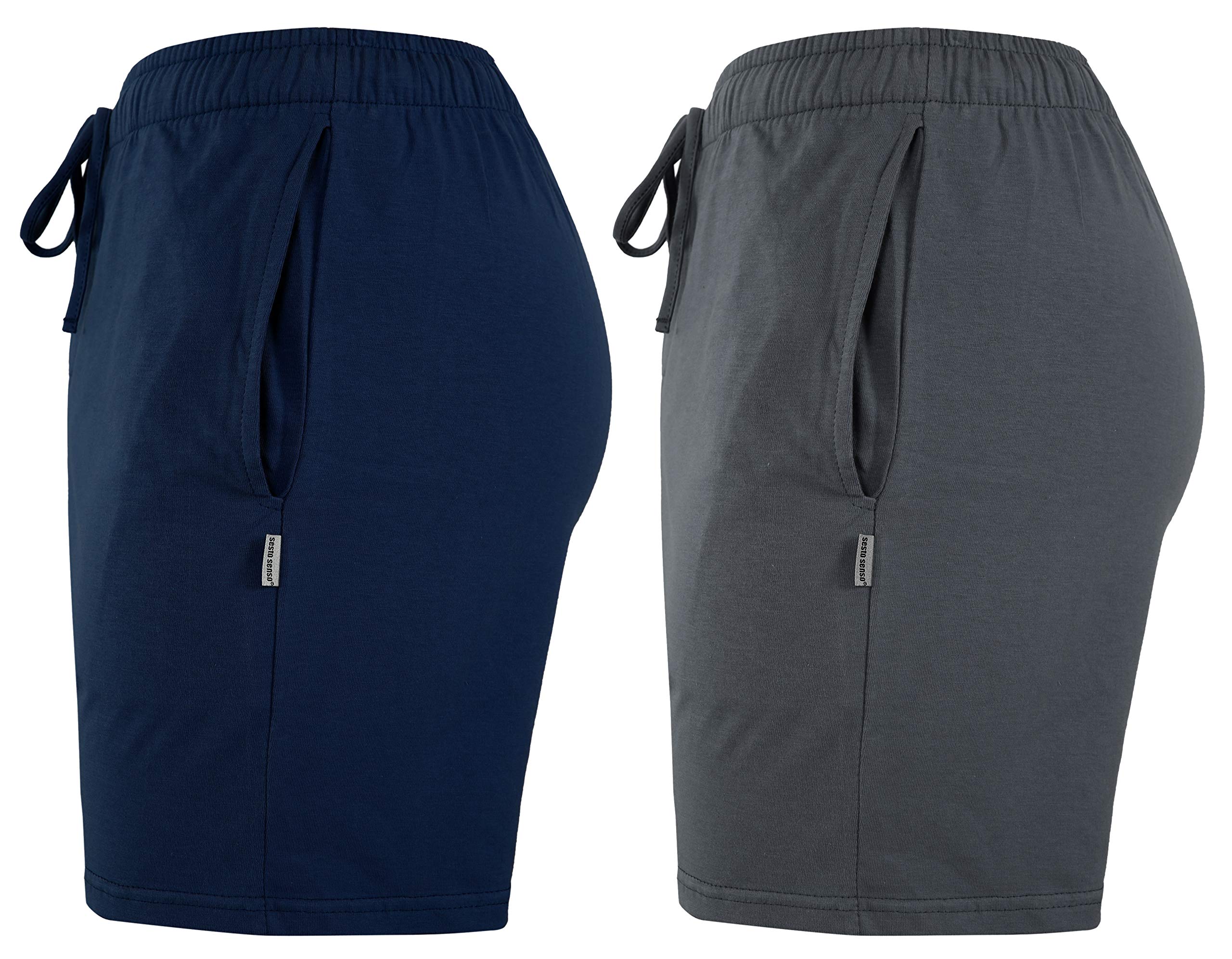 sesto senso Pantaloncini Pigiama Uomo Pantaloni Corto Cotone Shorts Confezione da 1-2 Pezzi