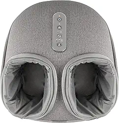 Medcursor Máquina de massageador de pés com calor, massageador de amassar profundo, fornece alívio para músculos cansados e plantas, configurações de vários níveis e intensidade ajustável para uso doméstico ou no escritório, Cabos de alimentação com fichas europeias e americanas enviados aleatoriamente,100-240V