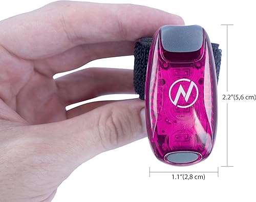 Vista 3 de LED Safety Light (2 Pack) - Clip On Strobe/Running Lights for Runners, Dog, Bike, Walking, Boat, Kayak, Stroller and More - High Visibility Rosa