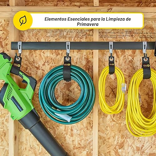 Miniatura 8 de Wrap-It, correas con gancho y bucle para almacenamiento, ideal para organizar cables de extensión, tubos, cuerda, luces; para el hogar, la cochera