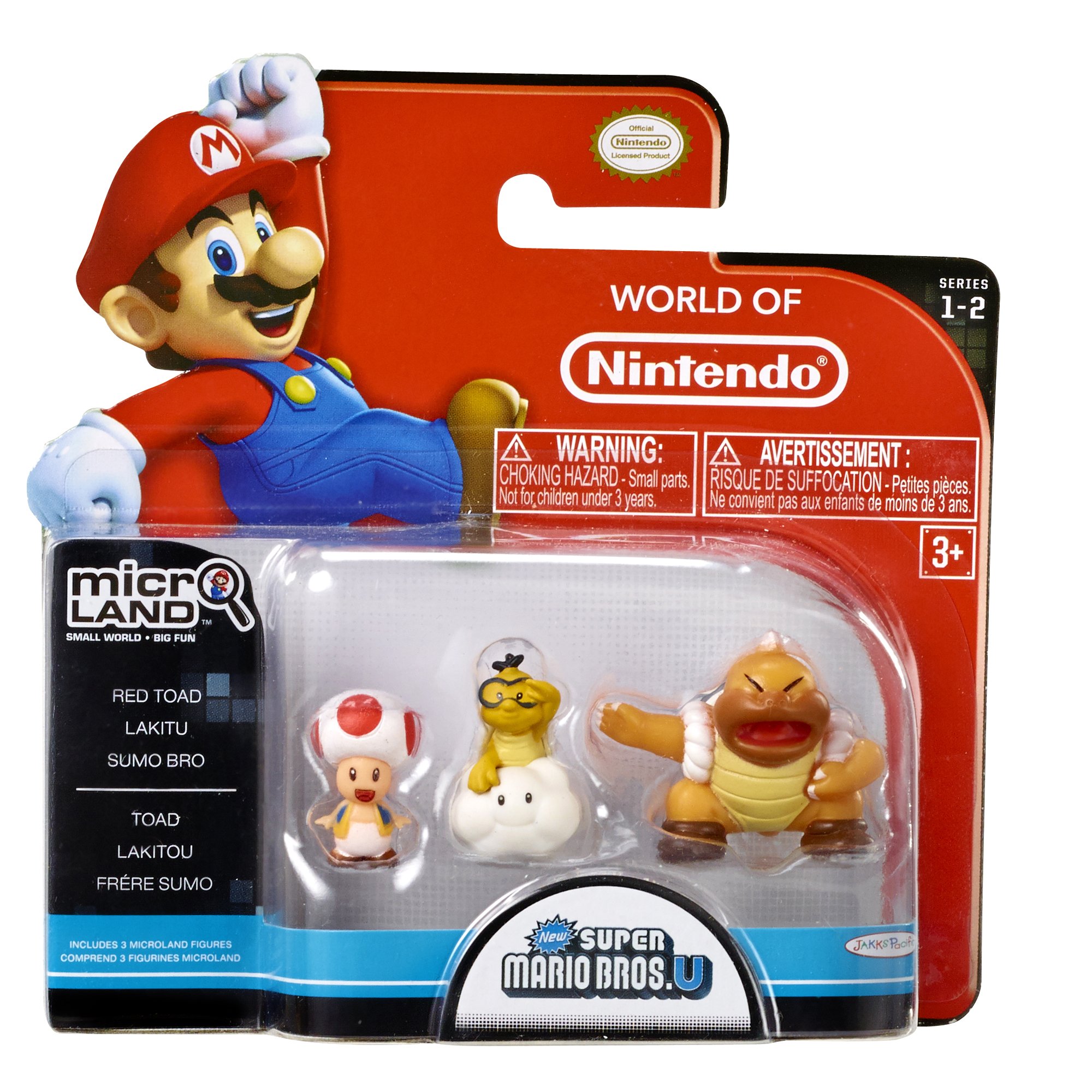 Amazon.com: NINTENDO Mario Bros U Micro Figure (3-Pack : Red Toad