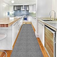 Vista 13 de Ottomanson Tapete de pasillo con pelo raspador, 2 pies 7 pulgadas x 9 pies 10 pulgadas, antideslizante, extraduradero, interior o exterior, zonas