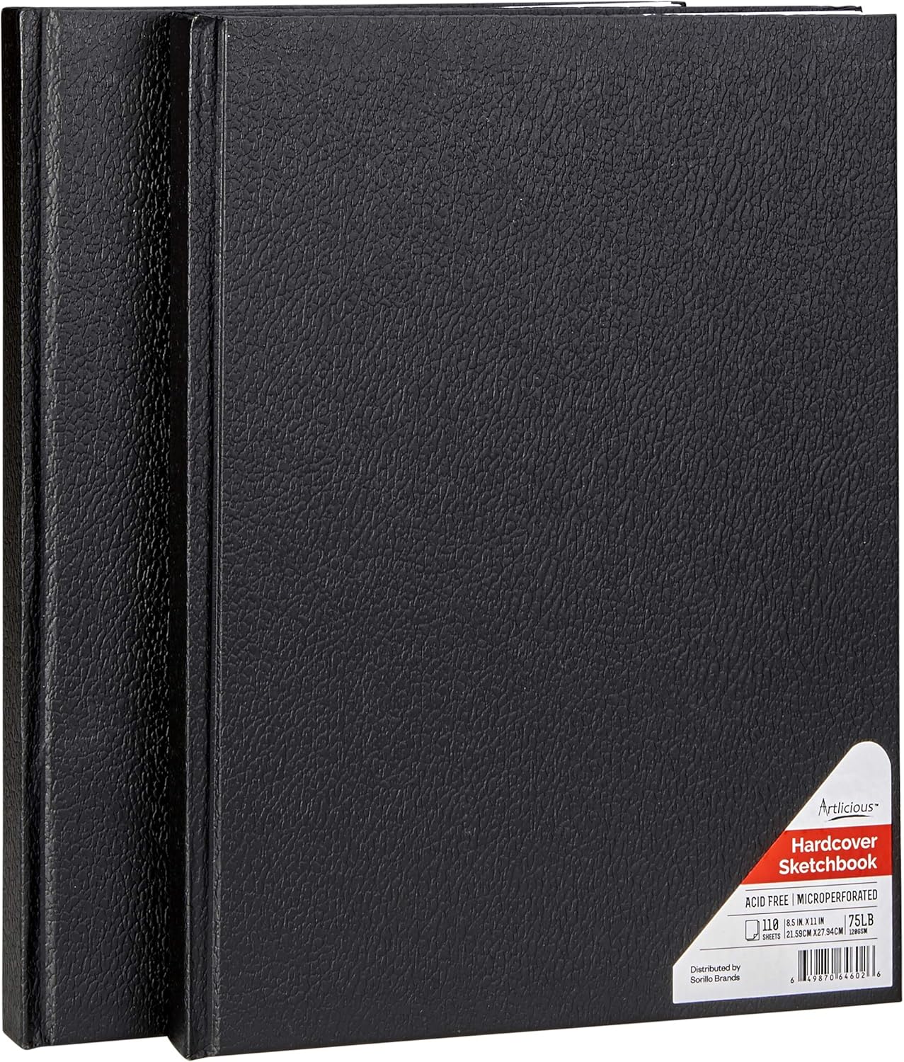 Artlicious - 2 Hardcover Sketch Books, Drawing Pads, Hardbound Value Pack - 8 inch X 11 inch: Arts, Crafts & Sewing