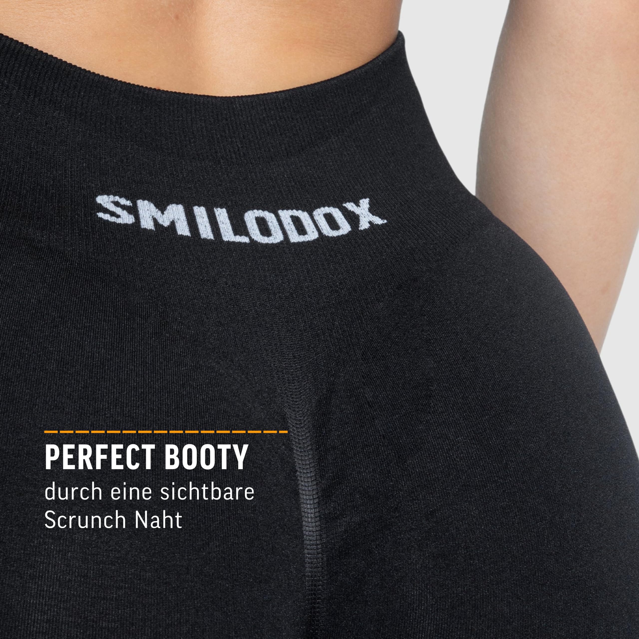SMILODOX Leggings Damen Booty Scrunch Cetrina, High Waist Seamless Sporthose, Push-up Booty Leggins Blickdicht, Yogahose Damen für Sport Yoga Fitness Gym Workout