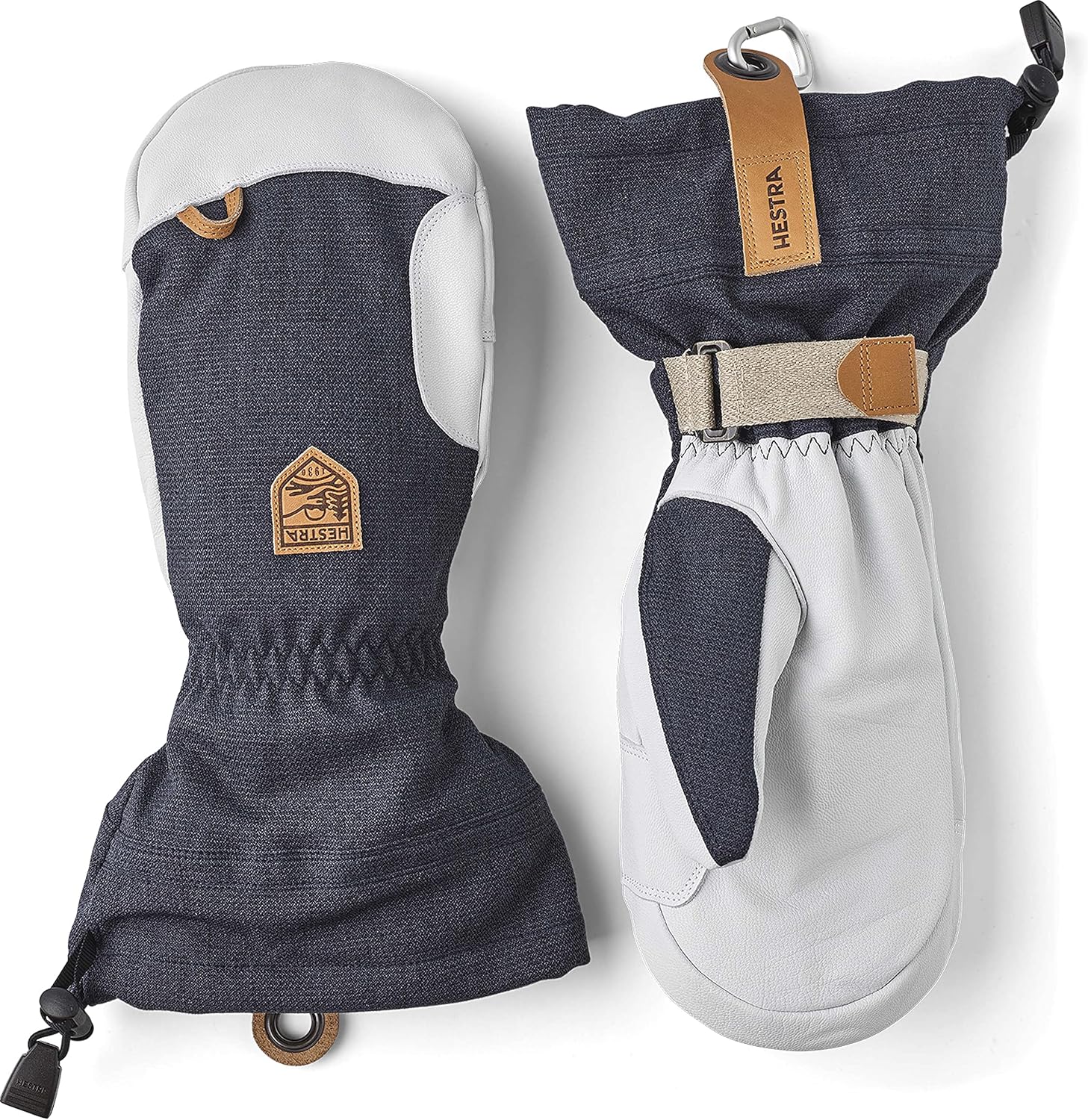 Hestra Army Leather Patrol Gauntlet - Classic Leather Snow Mitten for The Mountains