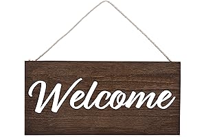 Welcome Wood Sign for Front Porch Decor