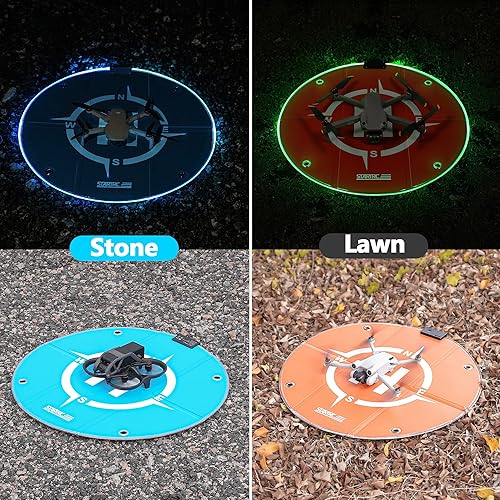 Miniatura 8 de STARTRC Mini 3 Pro Tren de aterrizaje y almohadilla de aterrizaje con luz LED para DJI Mini 3 ProAvataFPVAir 2S Drone