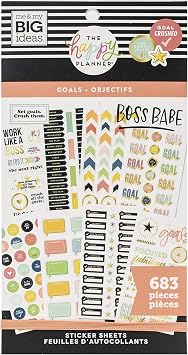 ME & MY BIG IDEAS Happy Planner STCKRS, Goals, 683/Pkg
