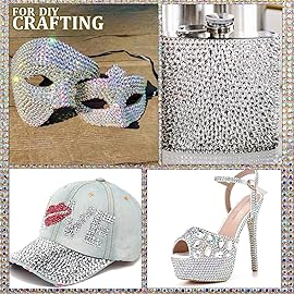 One Pack 2000 Pcs of Flatback Round AB Crystal+Transparent White Clear Rhinestones 6 Sizes (1.5-6 mm) with Nail Art Rhinestone Picker Pencil and Tweezers for DIY and Salon Use