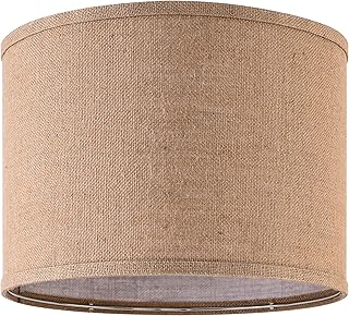 12 Cozy Living Room Lighting Ideas That Glow at Night 46 Natural Burlap Linen Lampshade Drum Lamp Shade 13``Top x 13``Bottom x 10...