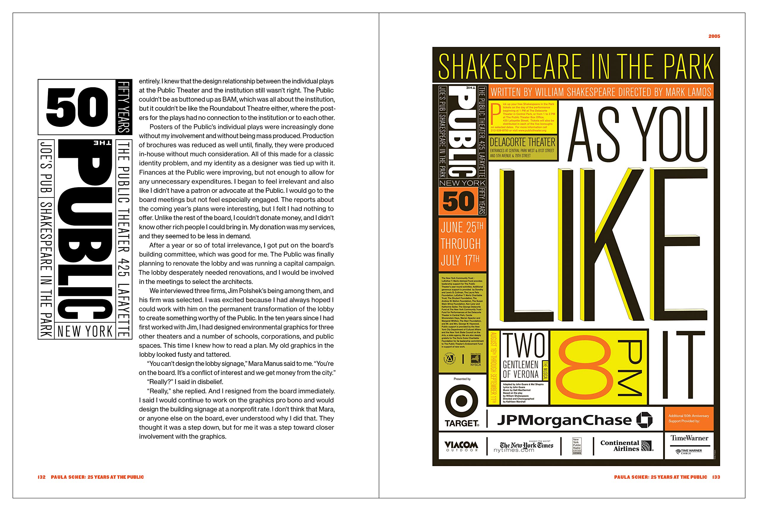 Paula Scher: Twenty-Five Years at the Public: A Love Story