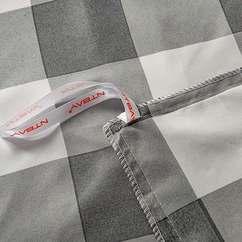 Miniatura 5 de NTBAY Juego de funda de edredón de microfibra tamaño individual, 2 piezas, ultra suave, con cierre de cremallera y lazos en las esquinas, color