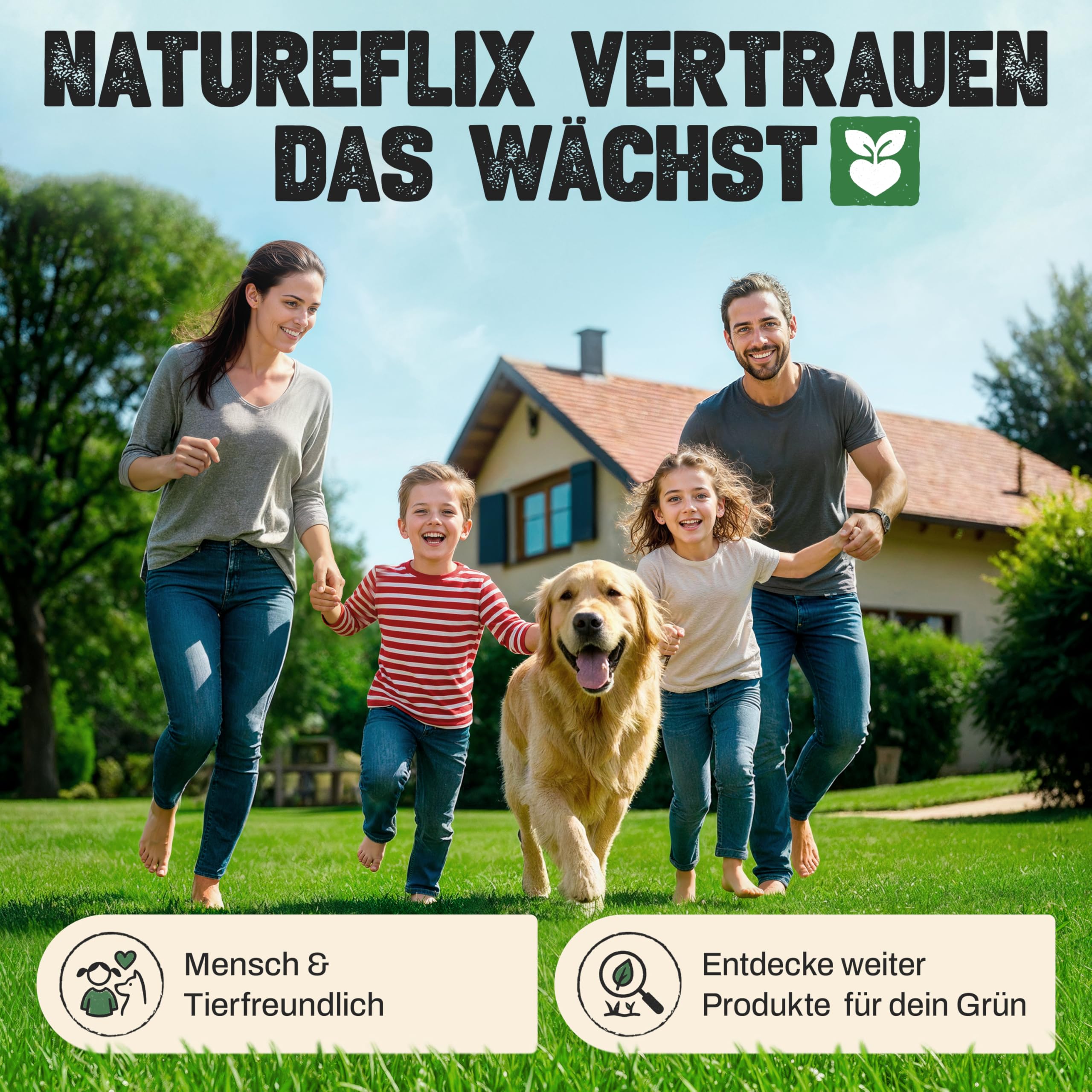 Rasendünger Frühjahr & Sommer inkl. Handstreuer | Tierfreundlicher Langzeitdünger für jeden Rasendünger frühling | (Staubarme Körnung 2-5mm) | Frühlingsdünger (20kg für 1000m²)