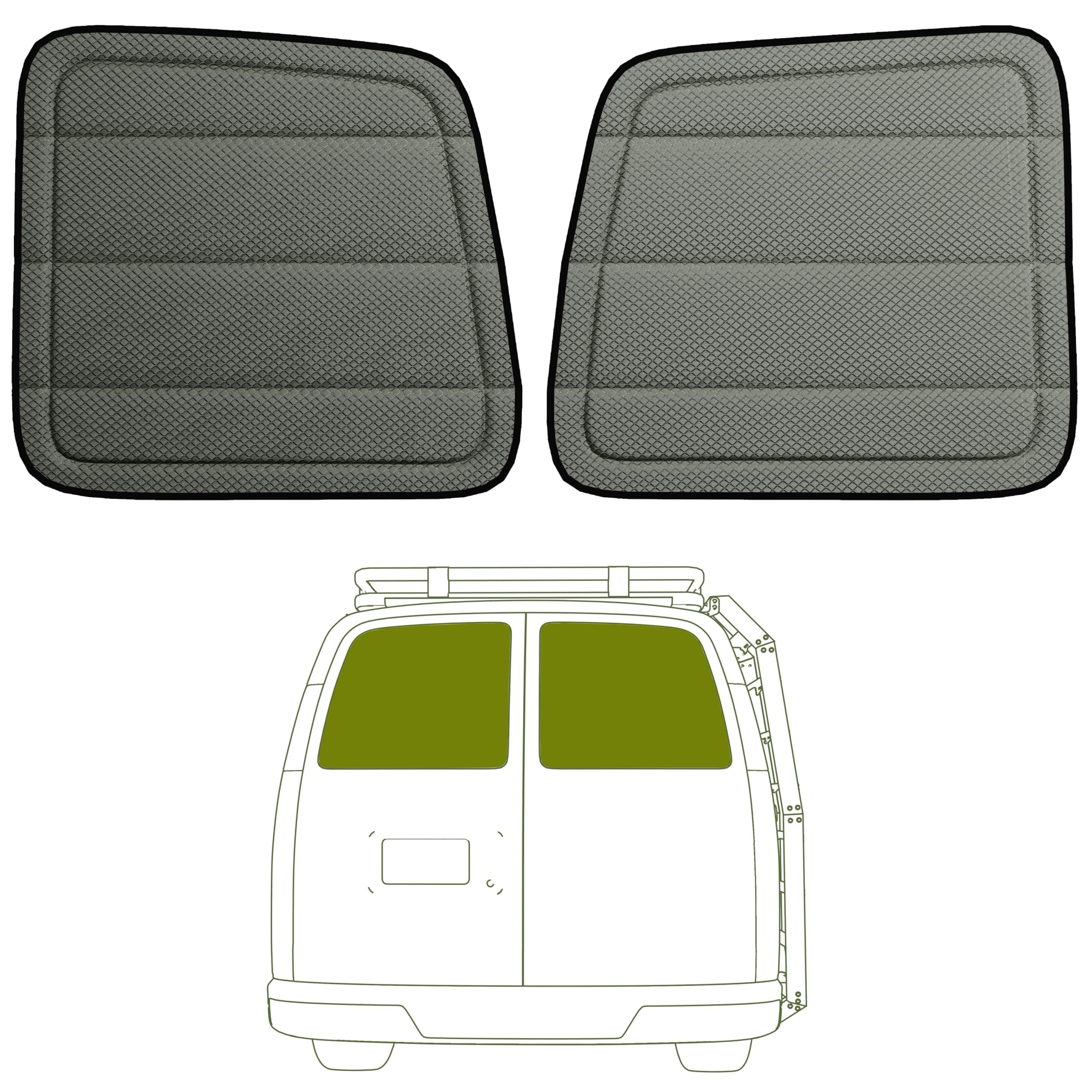Insulated Window Covers - Chevy Express / GMC Savana
