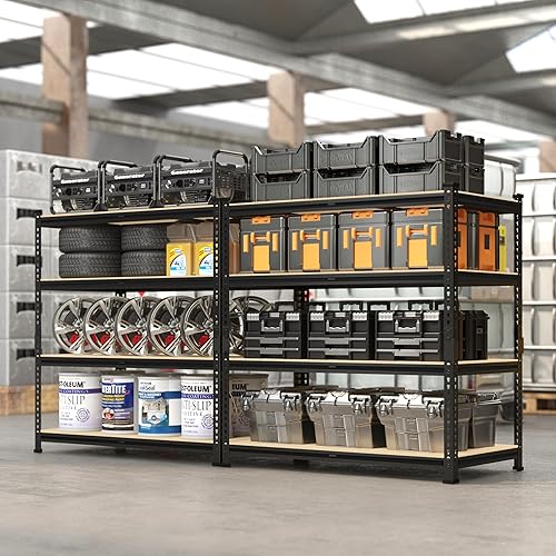 Miniatura 2 de PrimeZone Estantes de almacenamiento resistentes de 40 pulgadas de ancho x 20 pulgadas de profundidad x 59 pulgadas de alto, estantería de garaje