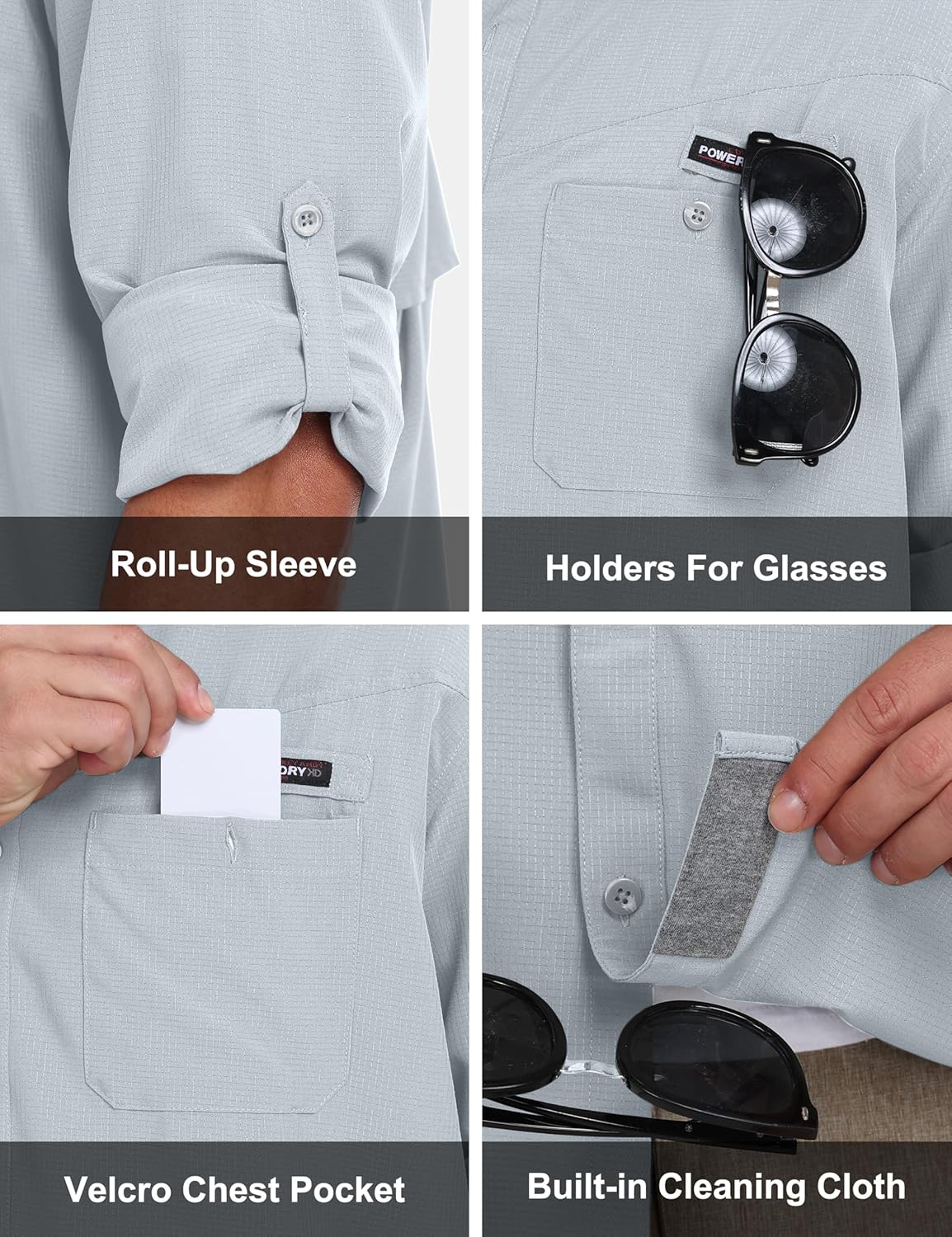 Little Donkey Andy Men's UPF 50 UV Protection Shirt, Breathable Long Sleeve Fishing Hiking Shirts, Quick Dry - Image 4