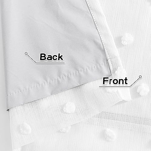 Miniatura 5 de MYSKY HOME Cortinas 100% opacas para sala de estar o dormitorio, cortinas con bloqueo de luz total de 84 pulgadas de largo, cortinas con aislamiento