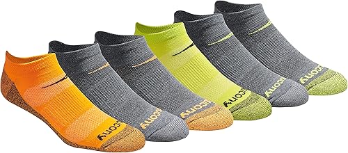Saucony Calcetines RunDry de malla para hombre, con ventilación, ajuste cómodo, rendimiento invisible, disponibles en tallas M-XXL (6, 12, 18 pares)