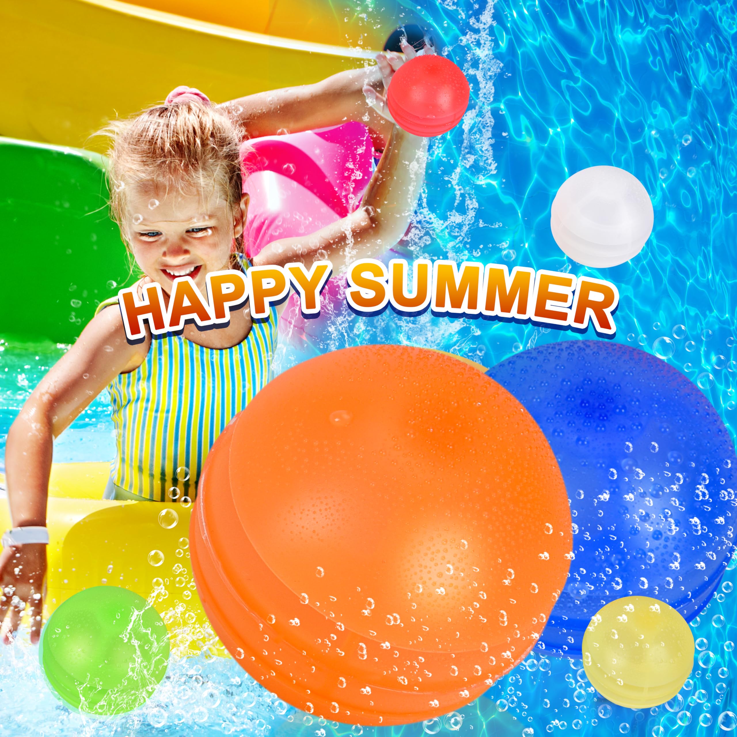 Globos De Agua Reutilizables Magnéticos De Silicona – Llenado Rápido Y Autosellante, Pack De 12 Colores Con Bolsa De Malla, Ideales Para Piscina Y Juegos De Verano
