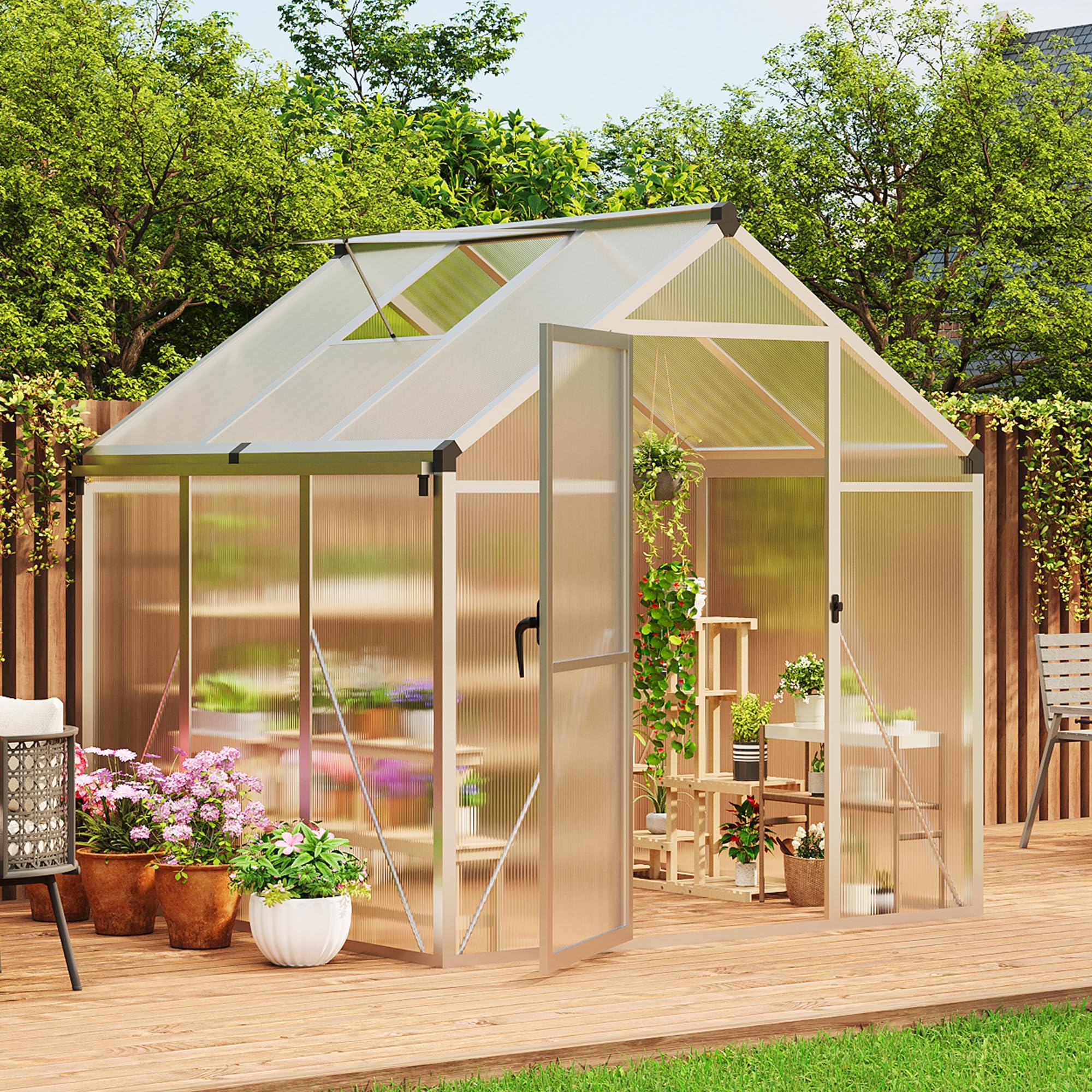 EliteEdge 6 x 6 FT Outdoor Greenhouse