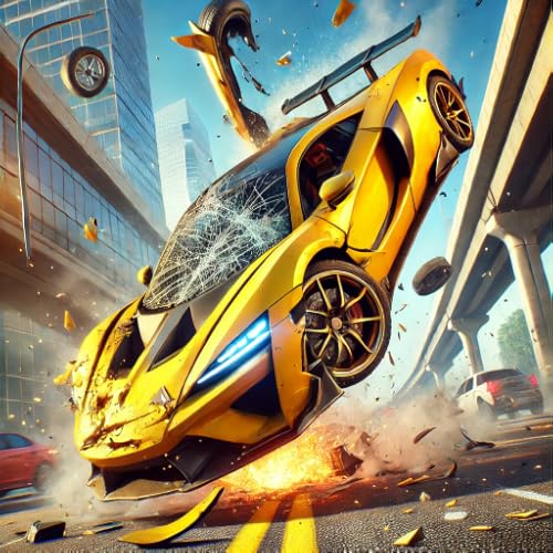 Extreme Car Crash Simulator 2025: Mega Death Ramp Demolition Derby & Car Crash Stunts 3D - Realistic Physics, Open World, Real Car Racing & BeamNG Drive Car Crash Games
