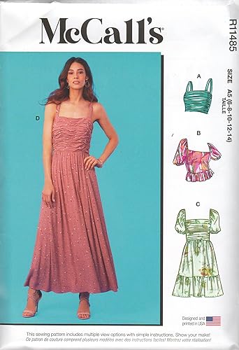 McCall's Patrón de costura Tops y vestidos de señorita talla A5 (6-8-10-12-14) disponible en Yaxa Costa Rica