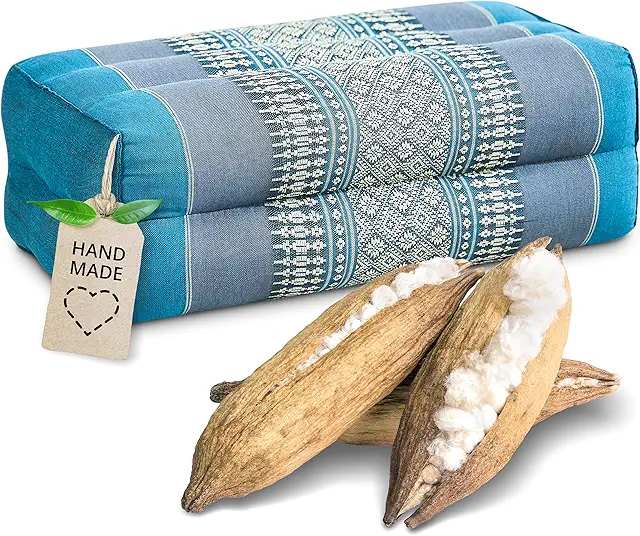 Livasia Eckiges Yogakissen - Rechteckiges Meditationskissen mit Kapokfüllung