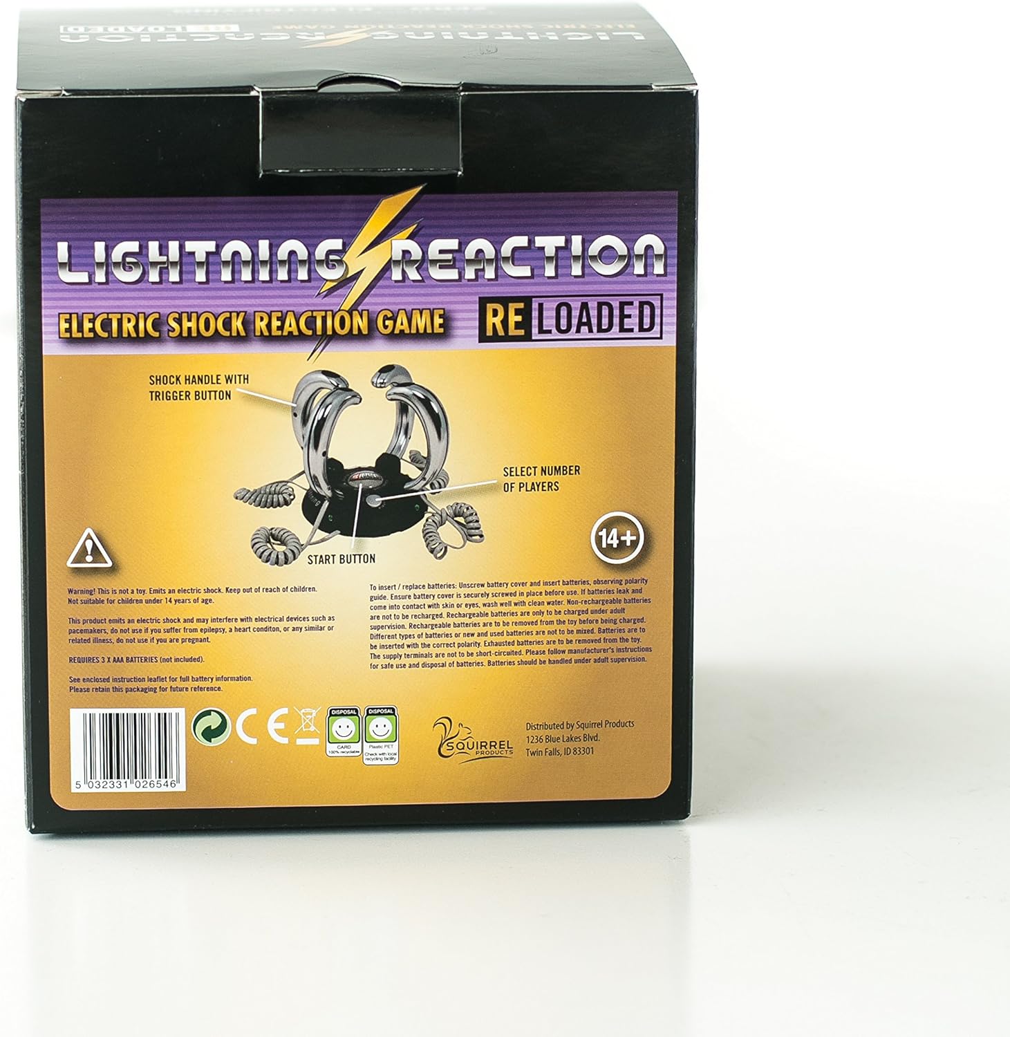 Lightning Reaction Reloaded Shocking Party Game – Electric Shock Challenge for Adults and Teens – Fun Party Games for Family and Groups – Unique Gift for Game Night