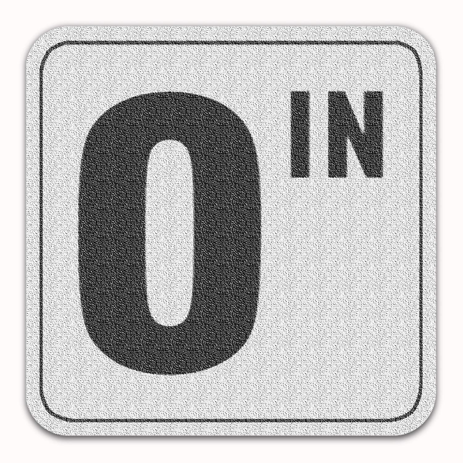 0 IN - Adhesive Swimming Pool Depth Marker Sticker - 6 In x 6 In with 4 Inch Lettering
