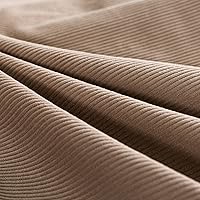 Vista 1 de Eikei Juego de funda de edredón de pana de terciopelo de algodón puro, tela natural, estilo casual y moderno, ropa de cama reversible a rayas