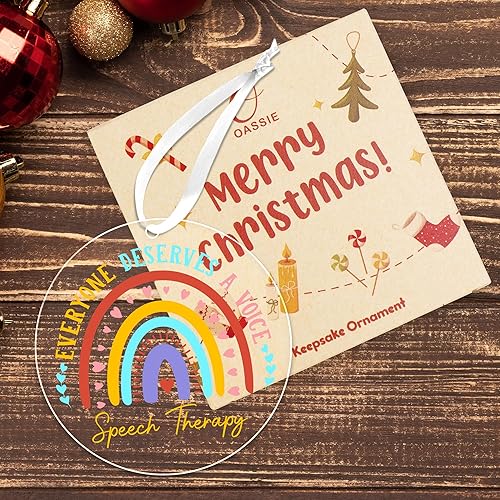 Vista 99 de OASSIE Regalos de agradecimiento de Navidad para empleados para compañeros de trabajo, adornos de Navidad de cerámica 2025 para decoraciones de Sé