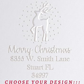 Address Embosser Seal Stamp Personalized Customized Monogram Wedding Invitiations 1 x 5/8 (Design 7)