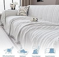 Vista 7 de Nobildonna Funda de felpilla lavable para sofá de 2 plazas, funda protectora de muebles para sala de estar, beige, 71 x 102 pulgadas