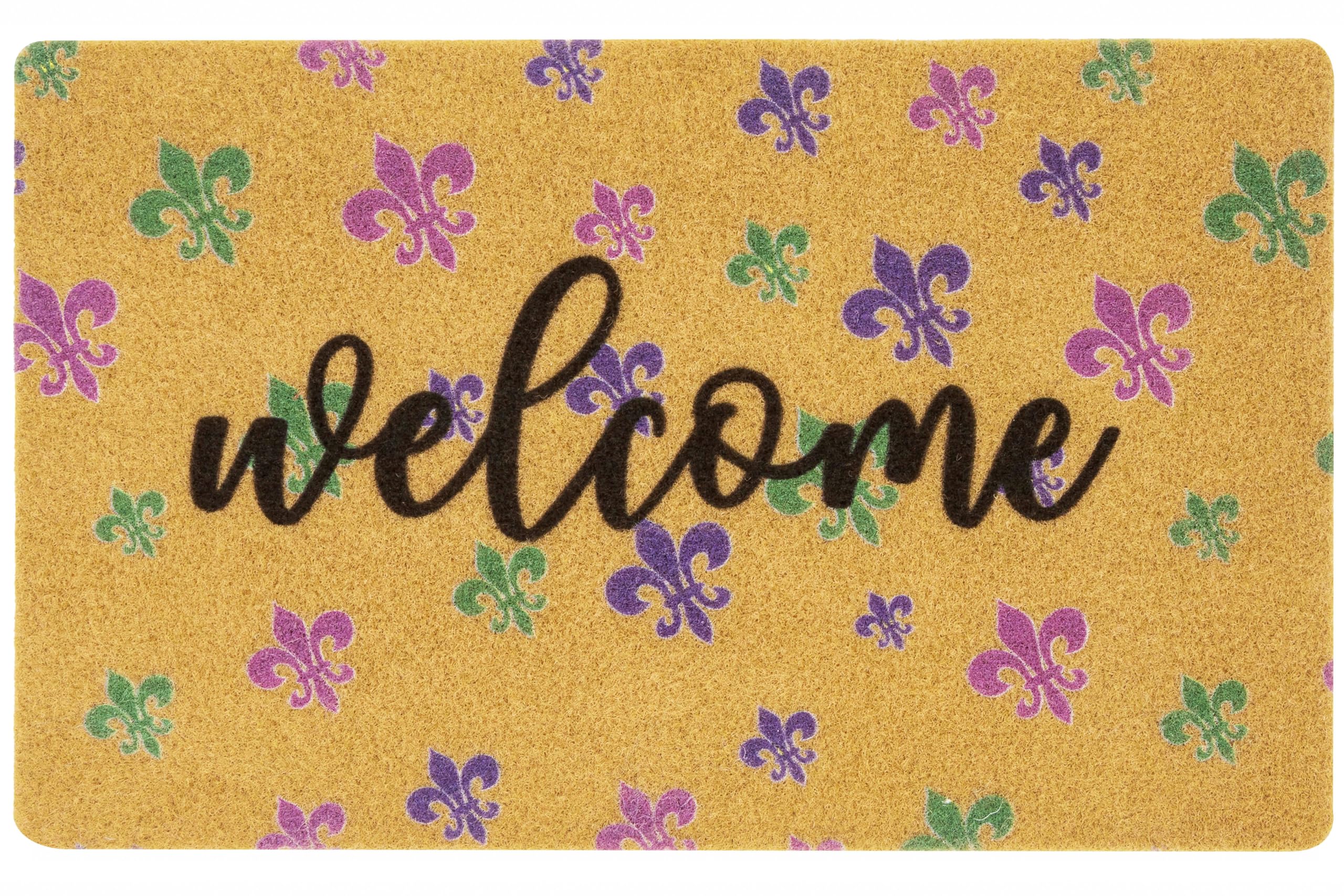 Tapis d'entrée 43,2 x 73,2 cm Welcome pour sécuriser et décorer le porche