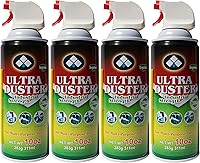 ULTRA Duster Industrial Strength Canned Air Duster 10oz 4-Pack - Ozone Safe Dust Blaster for Computers, Keyboards, Printers