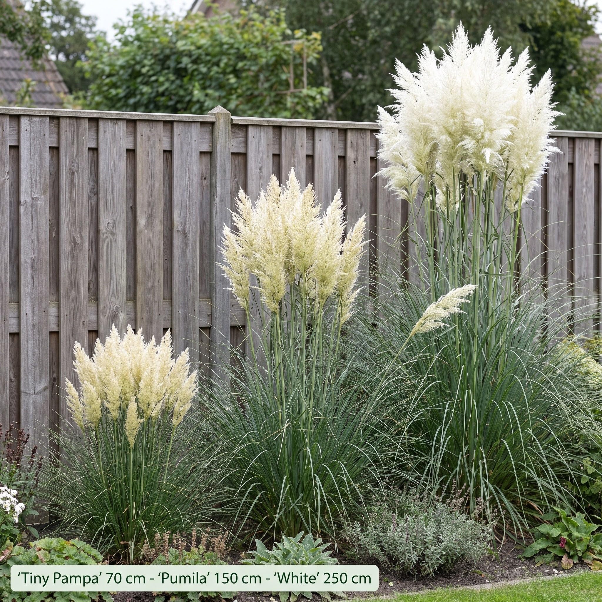 Stauden Gänge 5 x Kleines Pampasgras 'Pumila', Cortaderia selloana