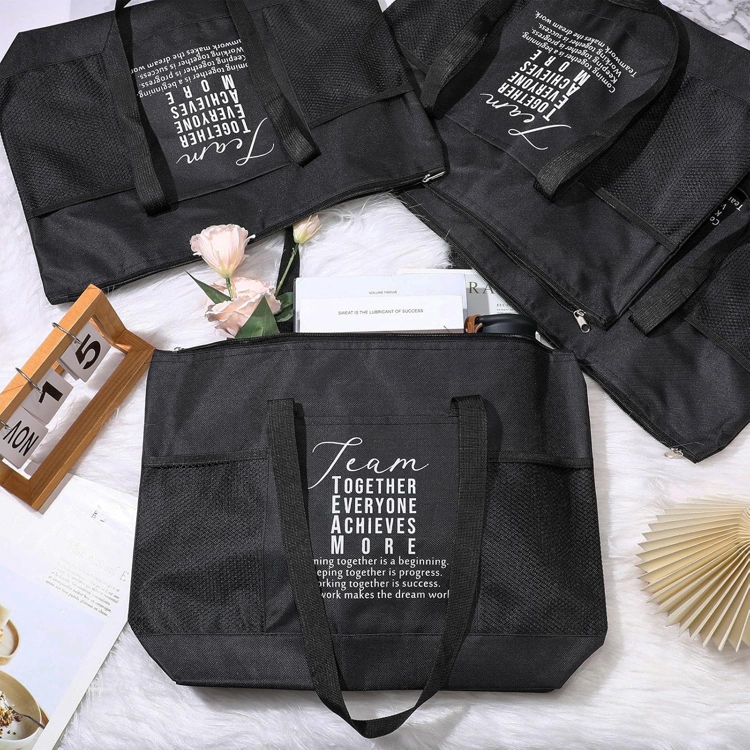 20 Pcs Team Appreciation Tote Bags Valentines Gifts for Coworker Employee Volunteers Staff Nurses Authors - Image 2