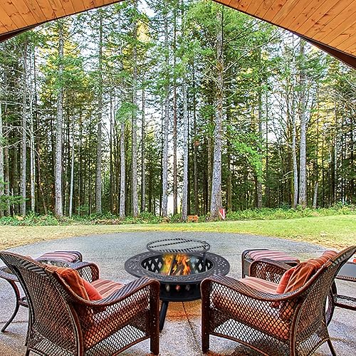 Miniatura 3 de Bonfire Banquet Buddy - Fogata de 38 pulgadas con funciones de parrilla y tostado