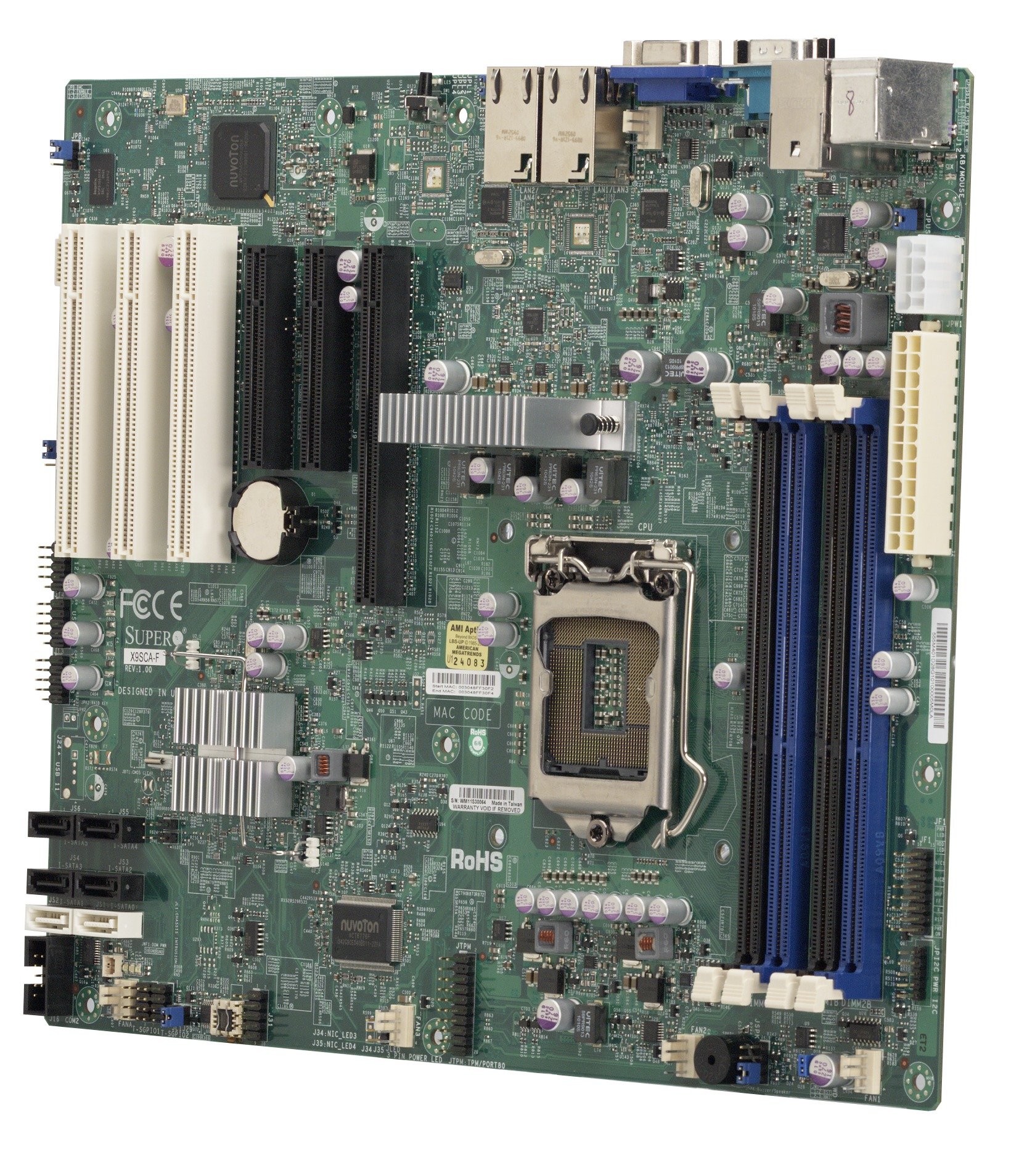 SUPERMICRO MBD-X9SCA-F-O LGA 1155 Intel C204 ATX Intel Xeon E3 Server Motherboard