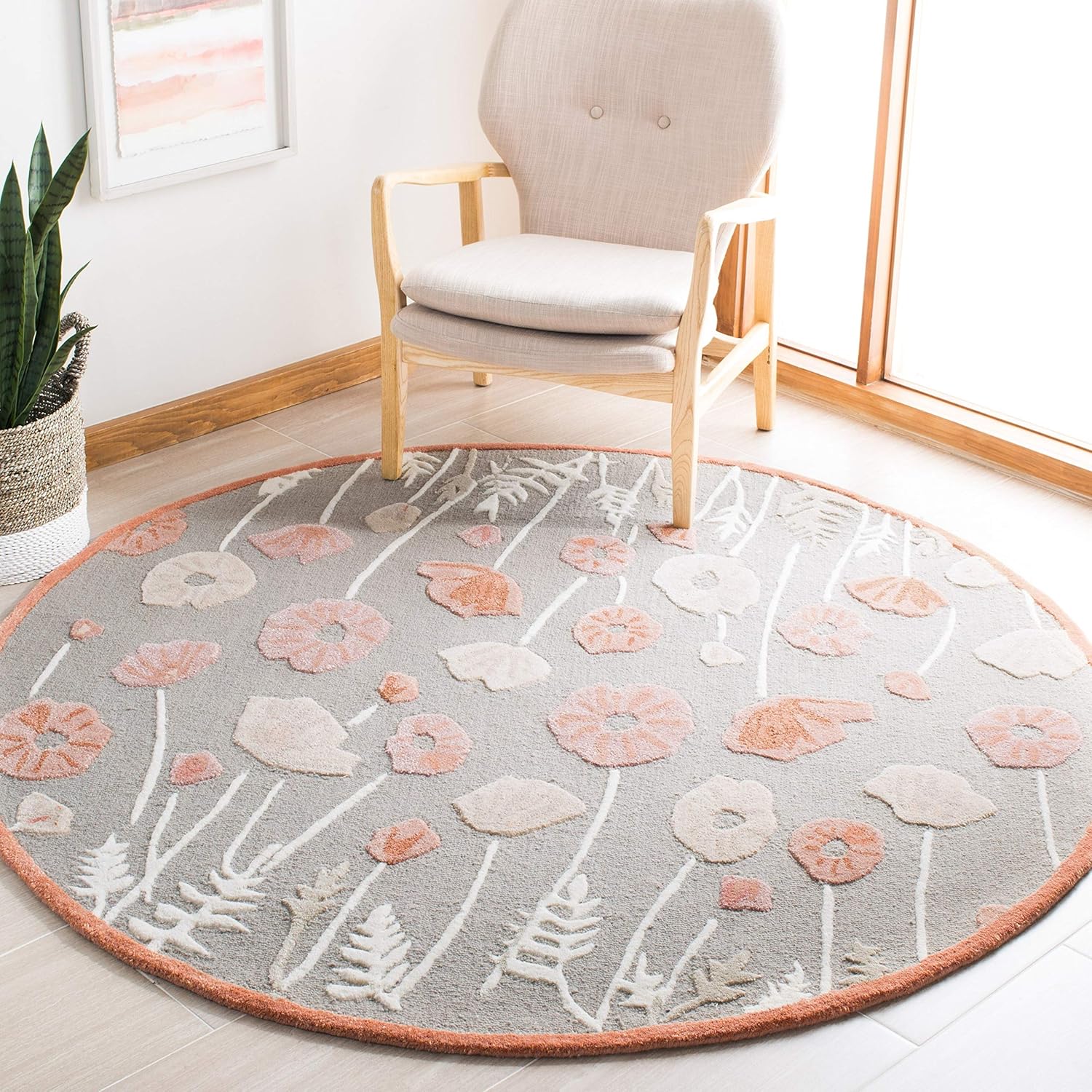 Martha Stewart x SAFAVIEH Area Rug Collection - 9' x 12', Cayenne Red, Handmade Wool & Viscose, Ideal for Living Room, Bedroom, Office, Dining Space (MSR3627B)